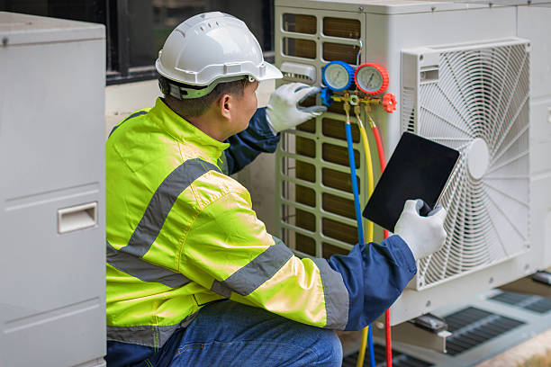 Professional Heat Pump Repair technician working in Millstone Township, NJ